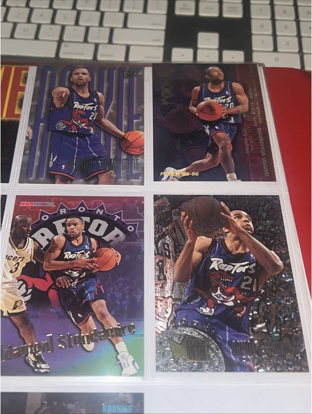 Lot Of 8 1995–96 rookie cards  Toronto Raptors Damon Stoudamire Basketball